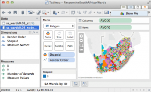 Responsive Visualization of SA Wards in Tableau